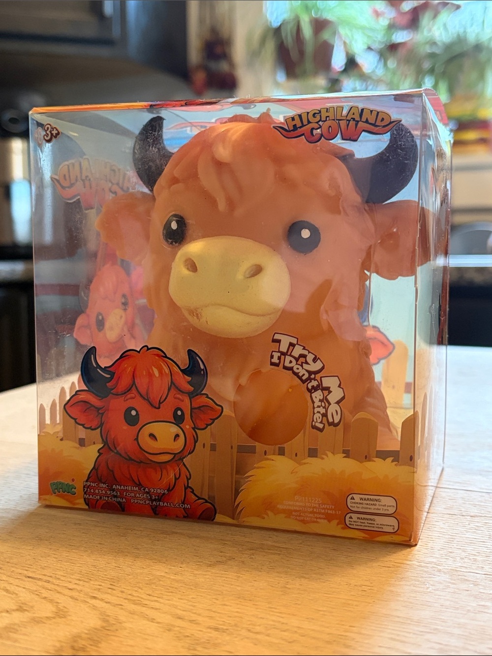 PPNC | Highland Cow Jumbo Squishy Toy - Orange Plush Viral Collectible